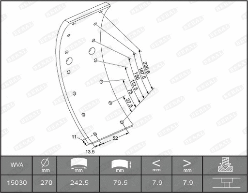 Brake Lining Kit, drum brake