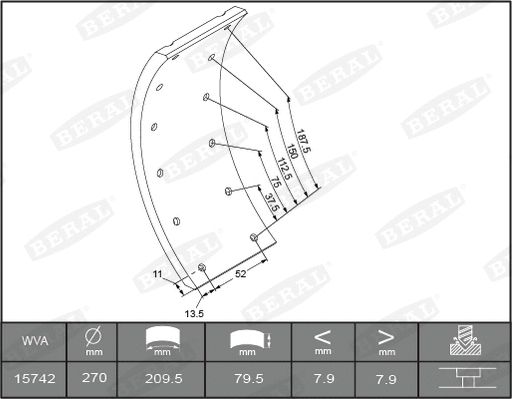 Brake Lining Kit, drum brake (1503008806015613)