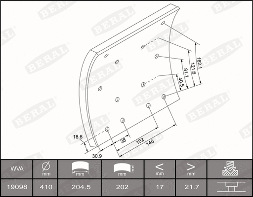 Brake Lining Kit, drum brake