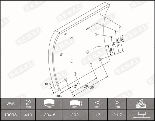 Brake Lining Kit, drum brake