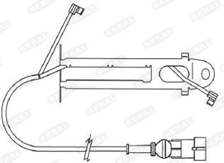 Warning Contact, brake pad wear (UAI126)