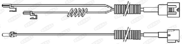 Warning Contact, brake pad wear (UAI100)