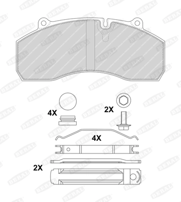 Brake Pad Set, disc brake (2912030004195504)