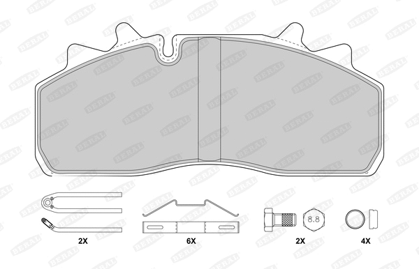 Brake Pad Set, disc brake (BCV29159BK)