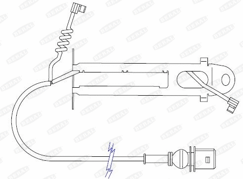 Warning Contact, brake pad wear (UAI151)