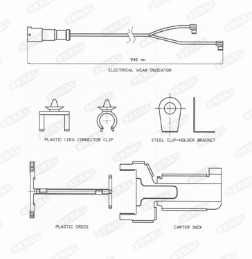 Warning Contact, brake pad wear (FAI172)