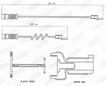 Warning Contact, brake pad wear (UAI130)