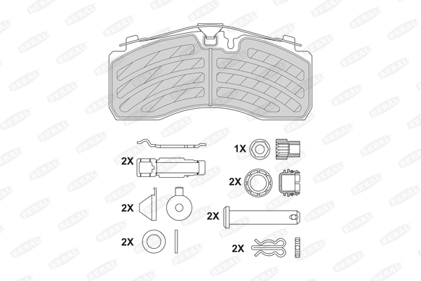 Brake Pad Set, disc brake (2925730004152004)