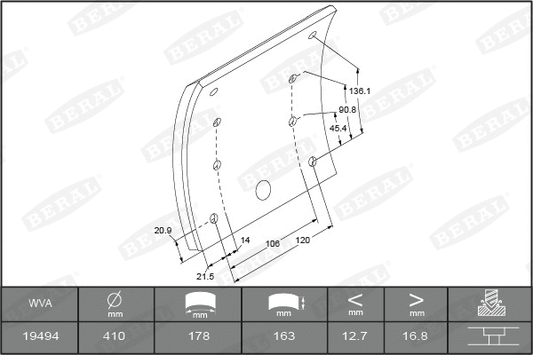 Brake Lining Kit, drum brake (1949417000015498)