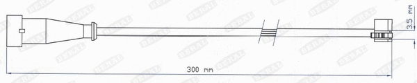 Warning Contact, brake pad wear (UAI144)