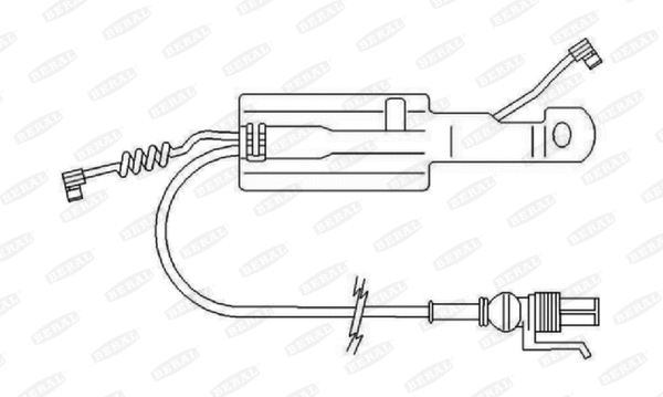 Warning Contact, brake pad wear (FAI168)