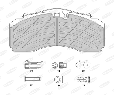 Brake Pad Set, disc brake (BCV29253TK)