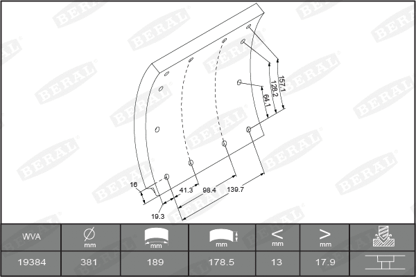 Brake Lining Kit, drum brake (1938418150015605)
