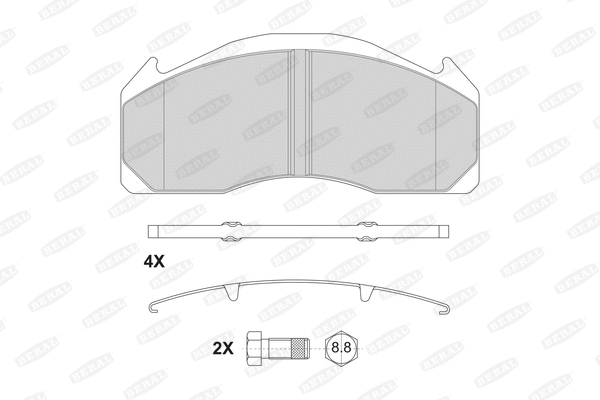 Brake Pad Set, disc brake (BCV29125BK)
