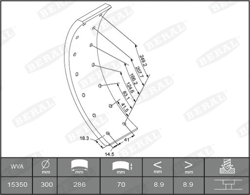 Brake Lining Kit, drum brake