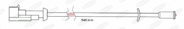 Warning Contact, brake pad wear (UAI209)