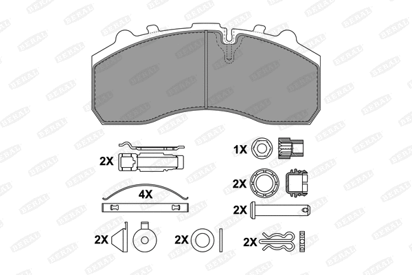 Brake Pad Set, disc brake (2910830004145674)