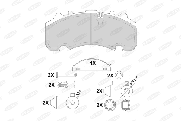 Brake Pad Set, disc brake (2926330004145754)