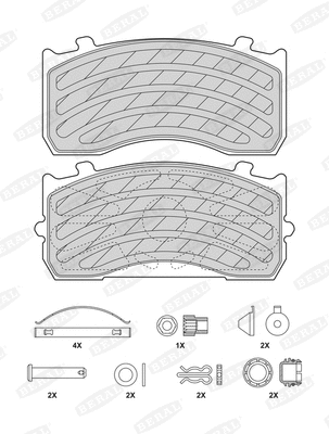 Brake Pad Set, disc brake (BCV29183TK)