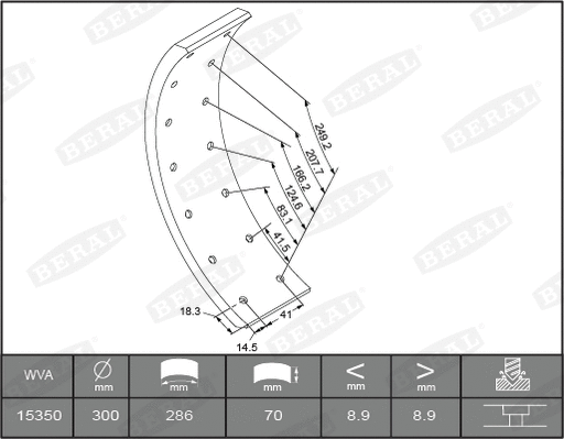 Brake Lining Kit, drum brake