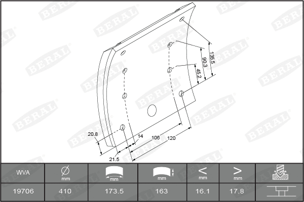 Brake Lining Kit, drum brake
