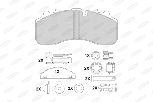 Brake Pad Set, disc brake (2919630004045504)