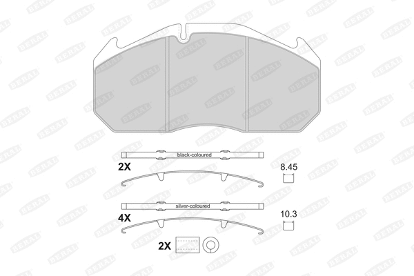 Brake Pad Set, disc brake (2905330004145684)