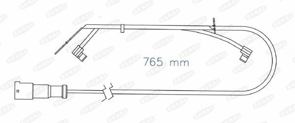 Warning Contact, brake pad wear (UAI174)