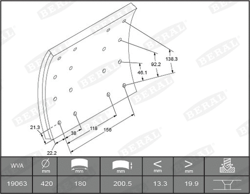 Brake Lining Kit, drum brake