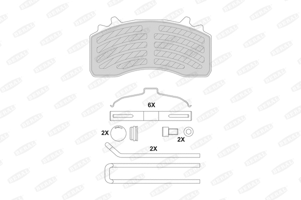 Brake Pad Set, disc brake (2922330504105394)