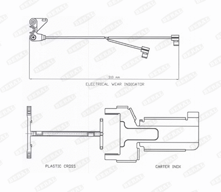 Warning Contact, brake pad wear (FAI141)