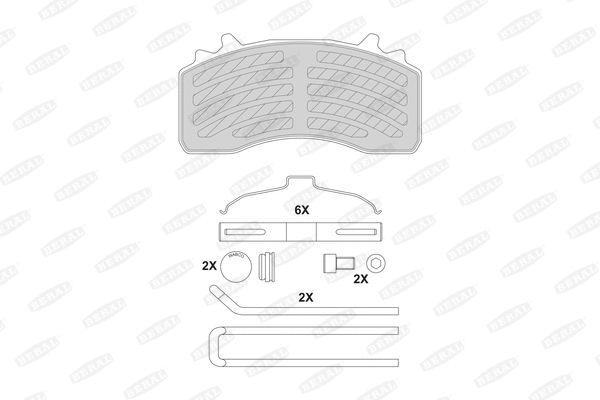Brake Pad Set, disc brake (BCV29223TK)