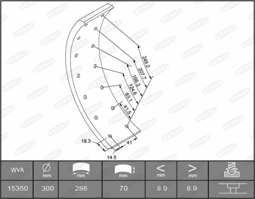 Brake Lining Kit, drum brake