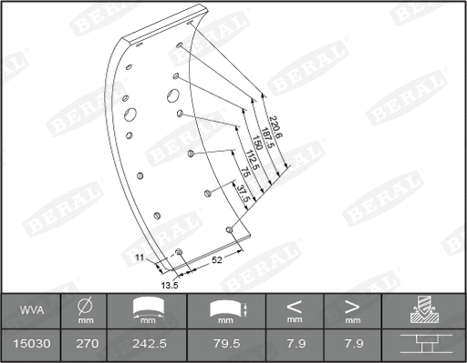 Brake Lining Kit, drum brake