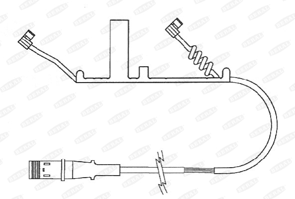 Warning Contact, brake pad wear (UAI161)