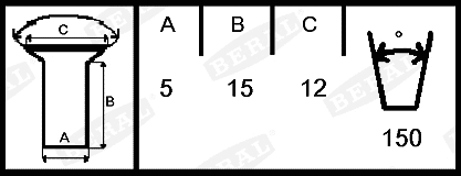 Brake Lining Kit, drum brake (KBL19557.1-1561)