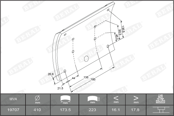 Brake Lining Kit, drum brake