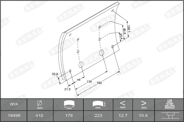 Brake Lining Kit, drum brake (1949617000015498)