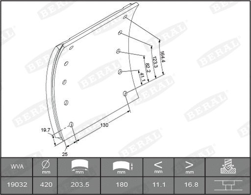 Brake Lining Kit, drum brake (1903217000015178)