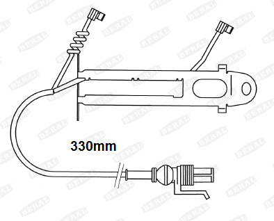 Warning Contact, brake pad wear (UAI152)