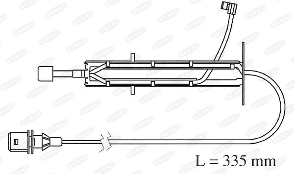 Warning Contact, brake pad wear (FAI186)