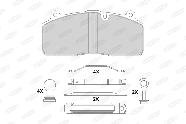 Brake Pad Set, disc brake (2919530004145814)