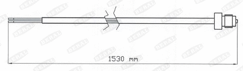Warning Contact, brake pad wear (UAI210)