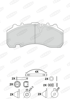 Brake Pad Set, disc brake (2916730004245754)