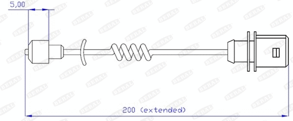 Warning Contact, brake pad wear (UAI180)
