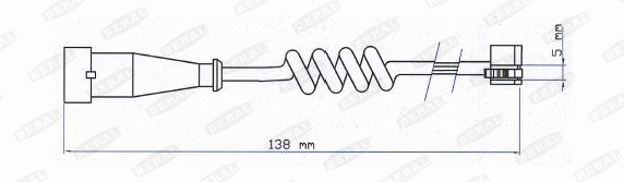 Warning Contact, brake pad wear (FAI176)