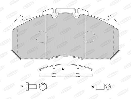 Brake Pad Set, disc brake (2913130004195684)