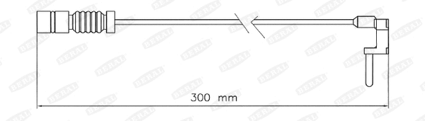 Warning Contact, brake pad wear (UAI184)