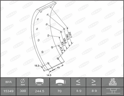 Brake Lining Kit, drum brake (1534909006015493)