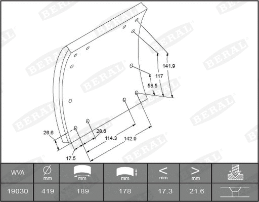 Brake Lining Kit, drum brake